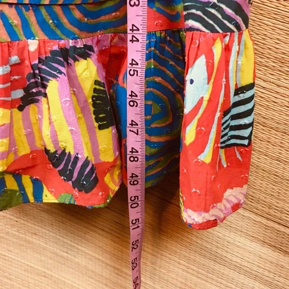 FARM RIO White Beaded Fishes Smocked Maxi Dress - Sea of Fish - Picture 11 of 11